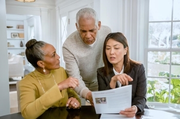 Financial Advisor meeting with clients